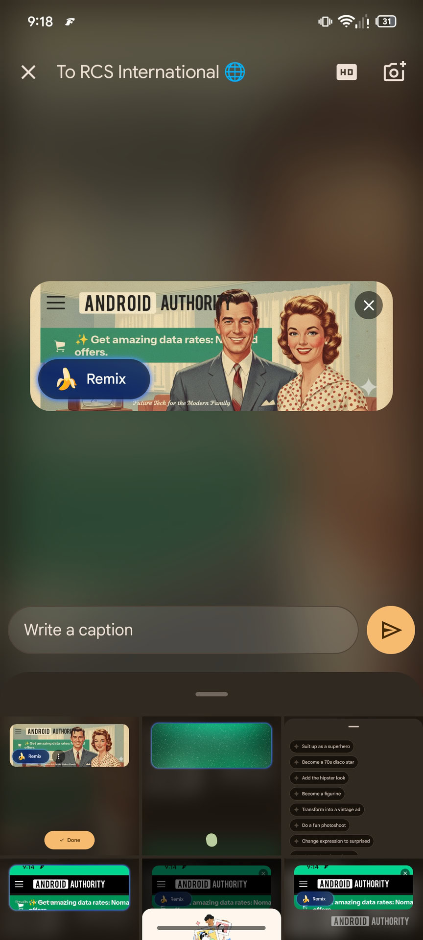 Google Messages Remix button powered by Nano Banana (7)