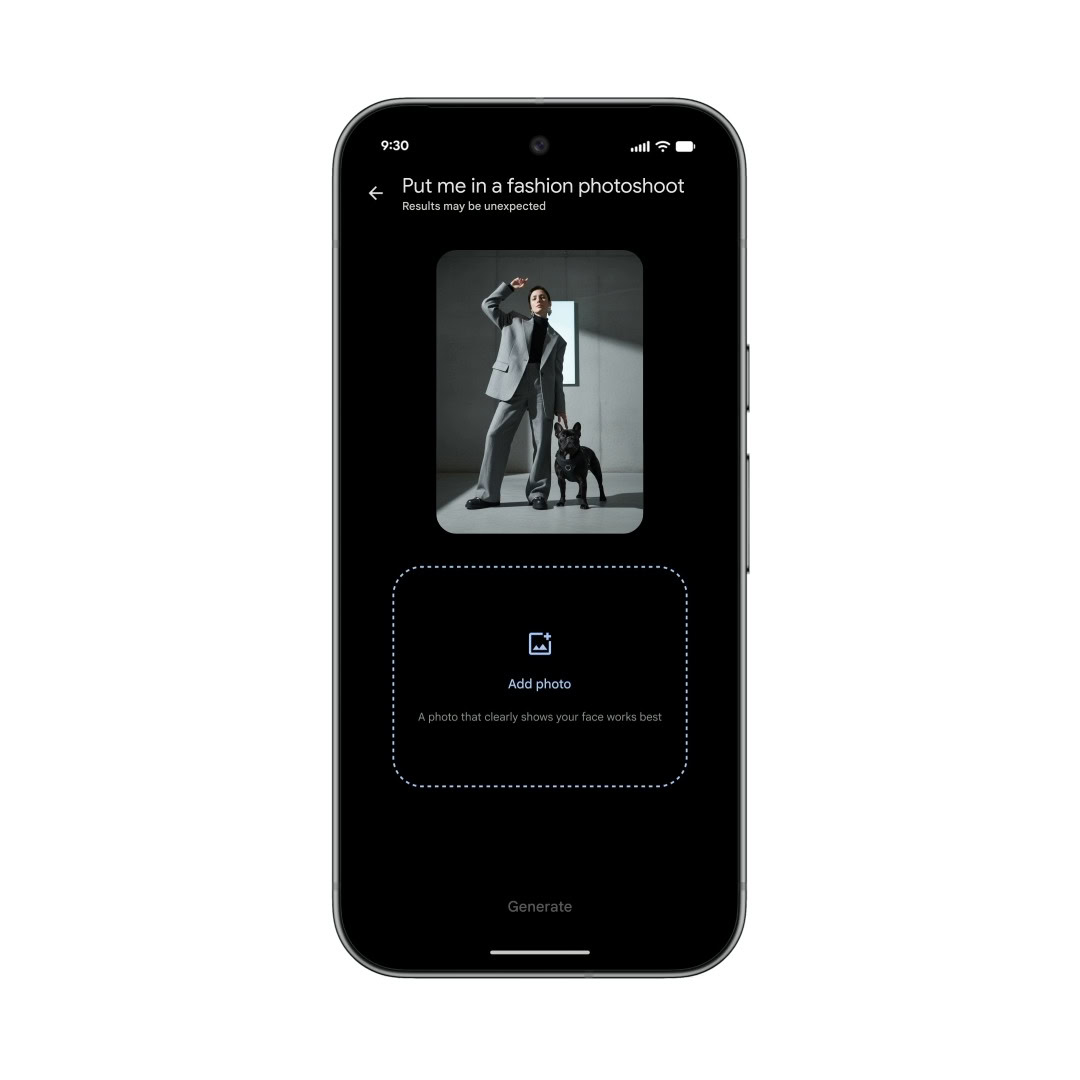 Google Photos AI template