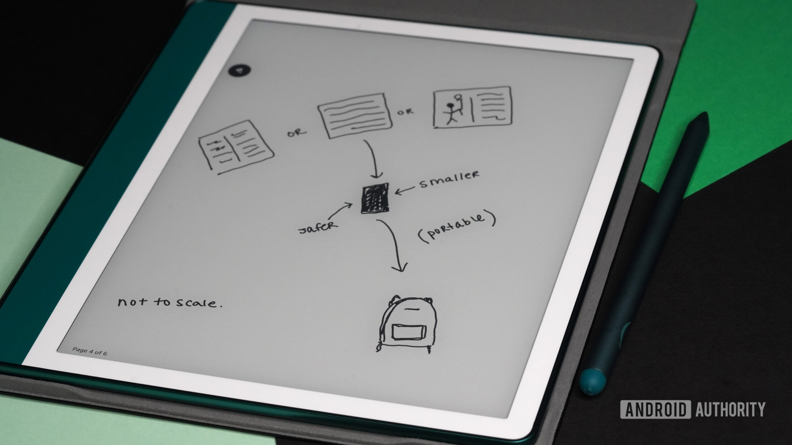 Kindle Scribe Fold Ideas Kindle Scribe dispalys a sketch of some fold-related brainstorming