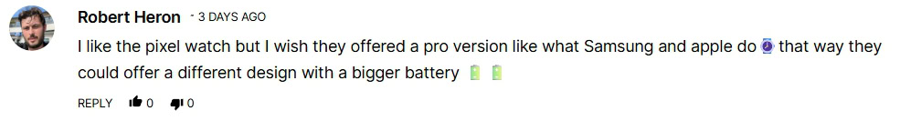 Reader comments on Pixel Watch design language (3)