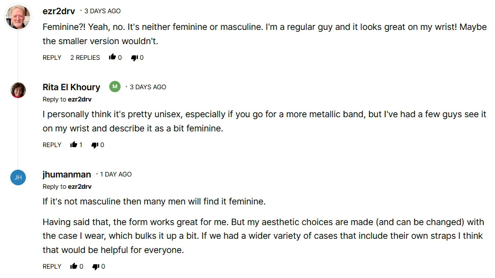 Reader comments on Pixel Watch design language (4)