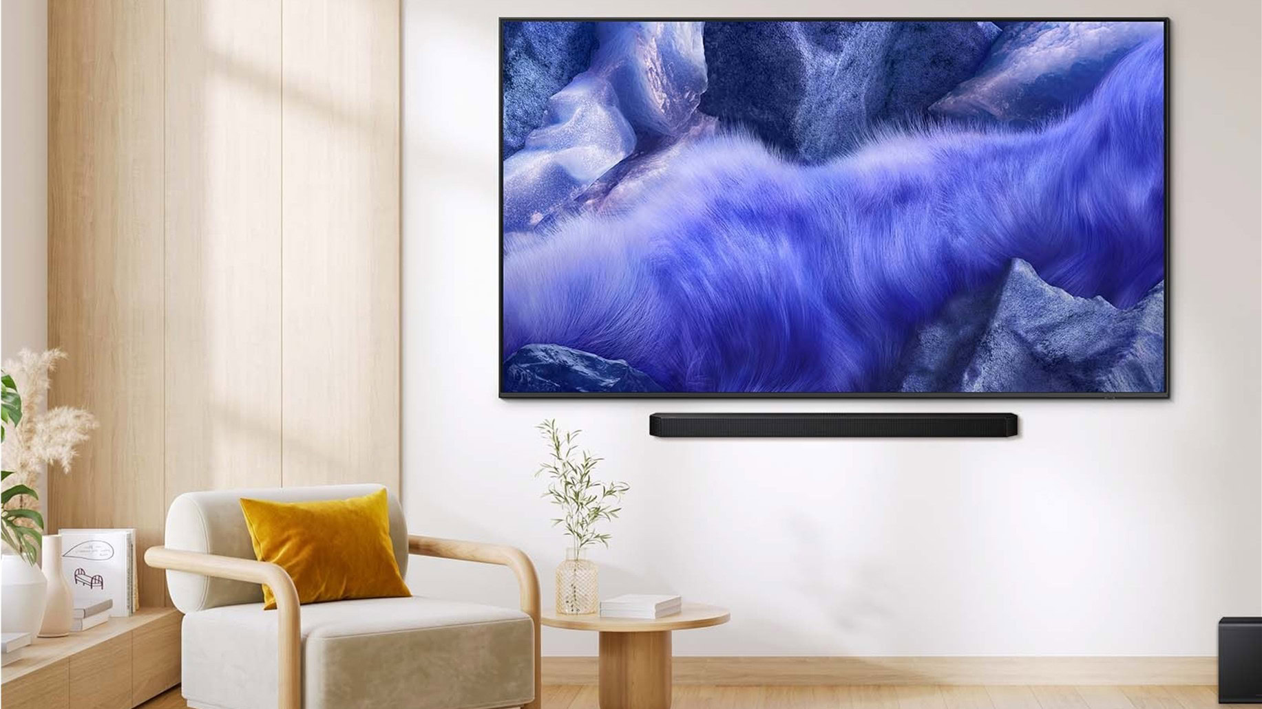 Samsung 85 Inch Class QLED QEF1A 4K Vision AI Smart TV Press Image