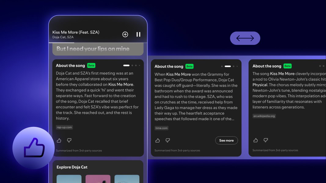 Spotify About the song