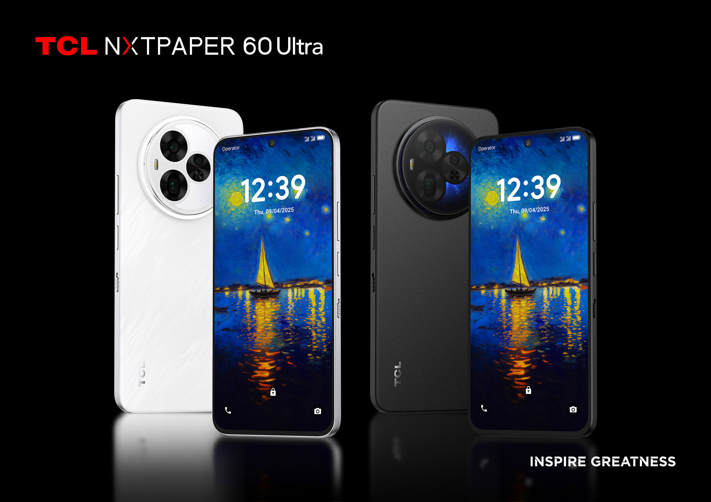 TCL NXTPAPER 60 Ultra Lunar White &amp; Nebula Black