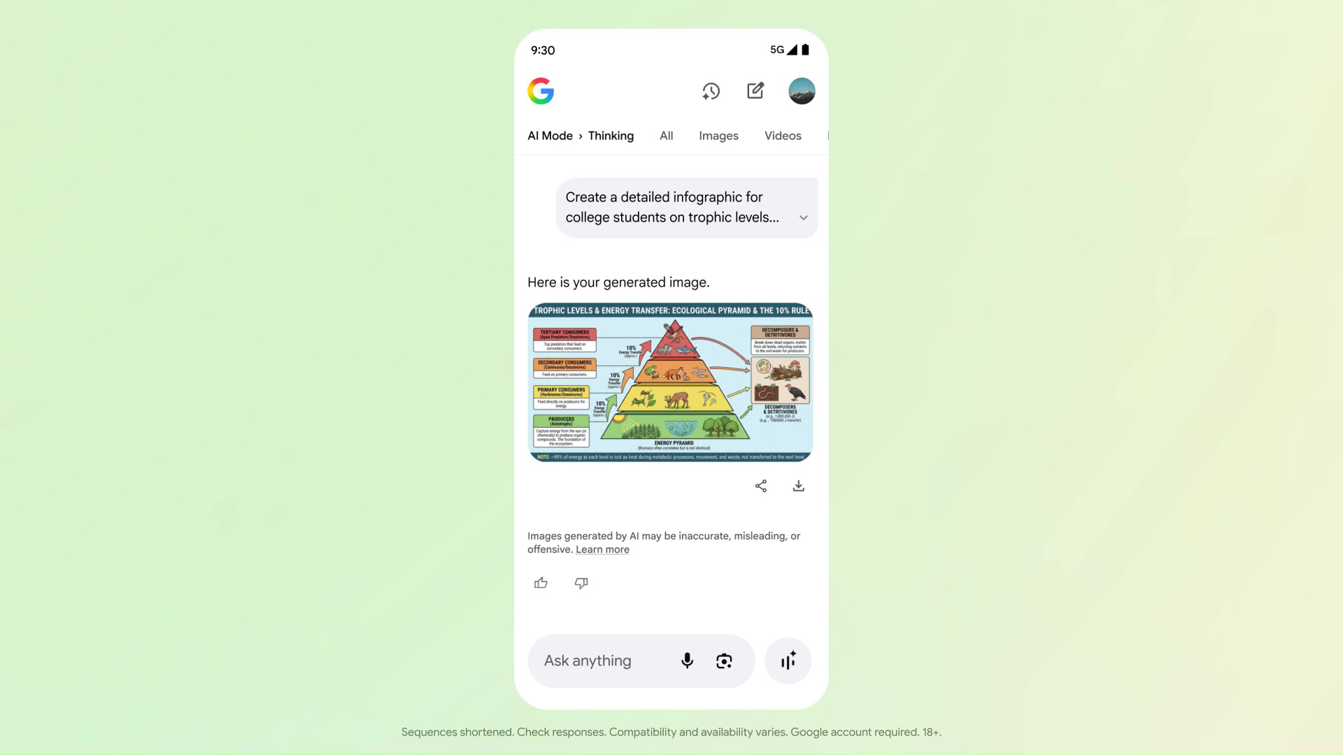 Using Nano Banana Pro in AI Mode for Search