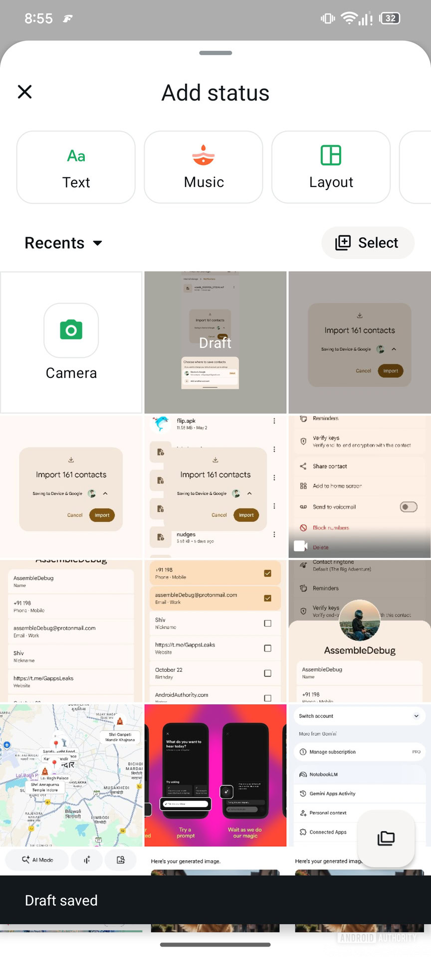 WhatsApp Save status as draft (2)