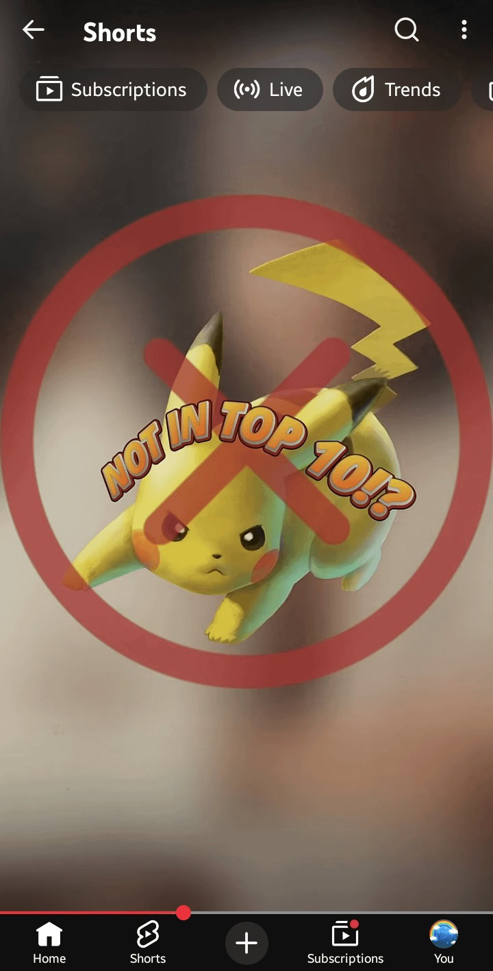 YouTube Shorts interface has disappeared bug