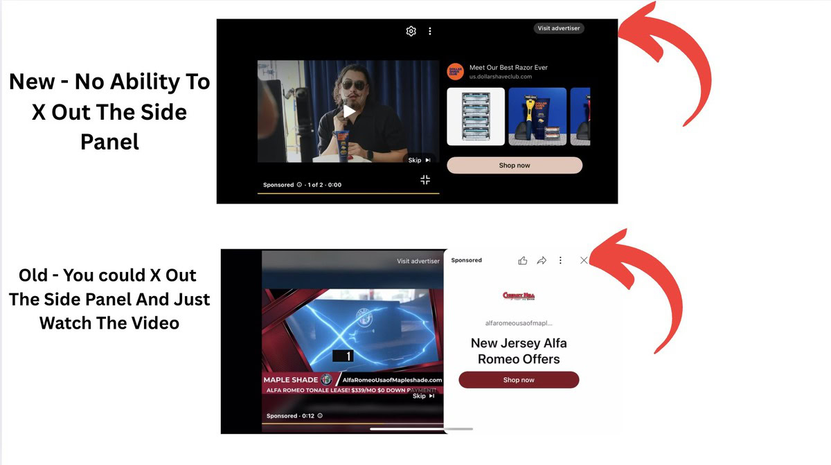 YouTube sidepanel ad YouTube sidepanel ad
