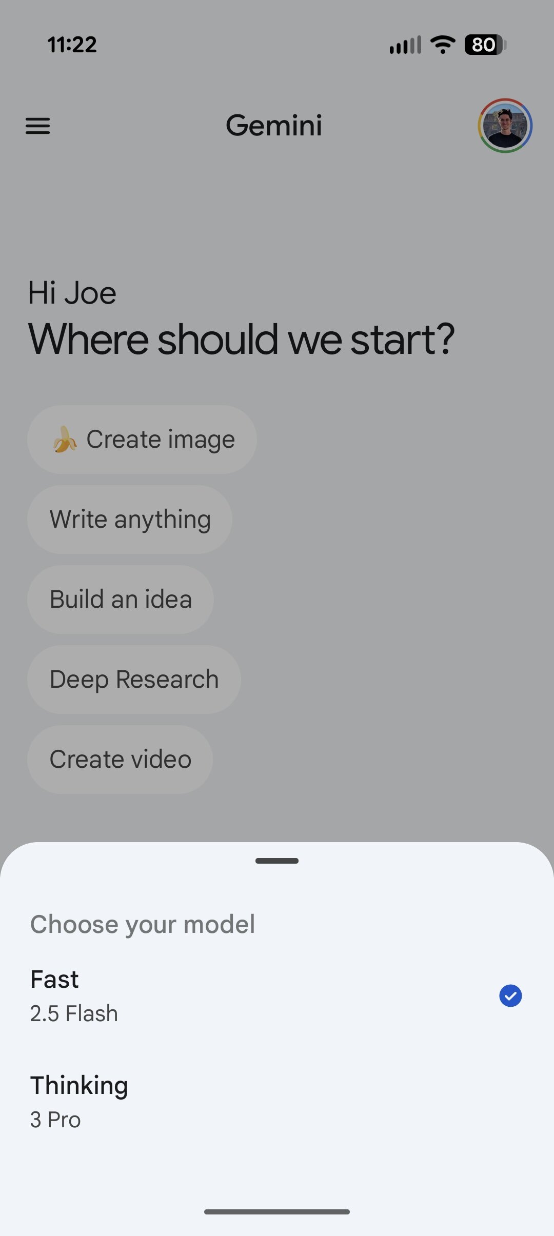 Screenshot of enabling Gemini 3 on Android.