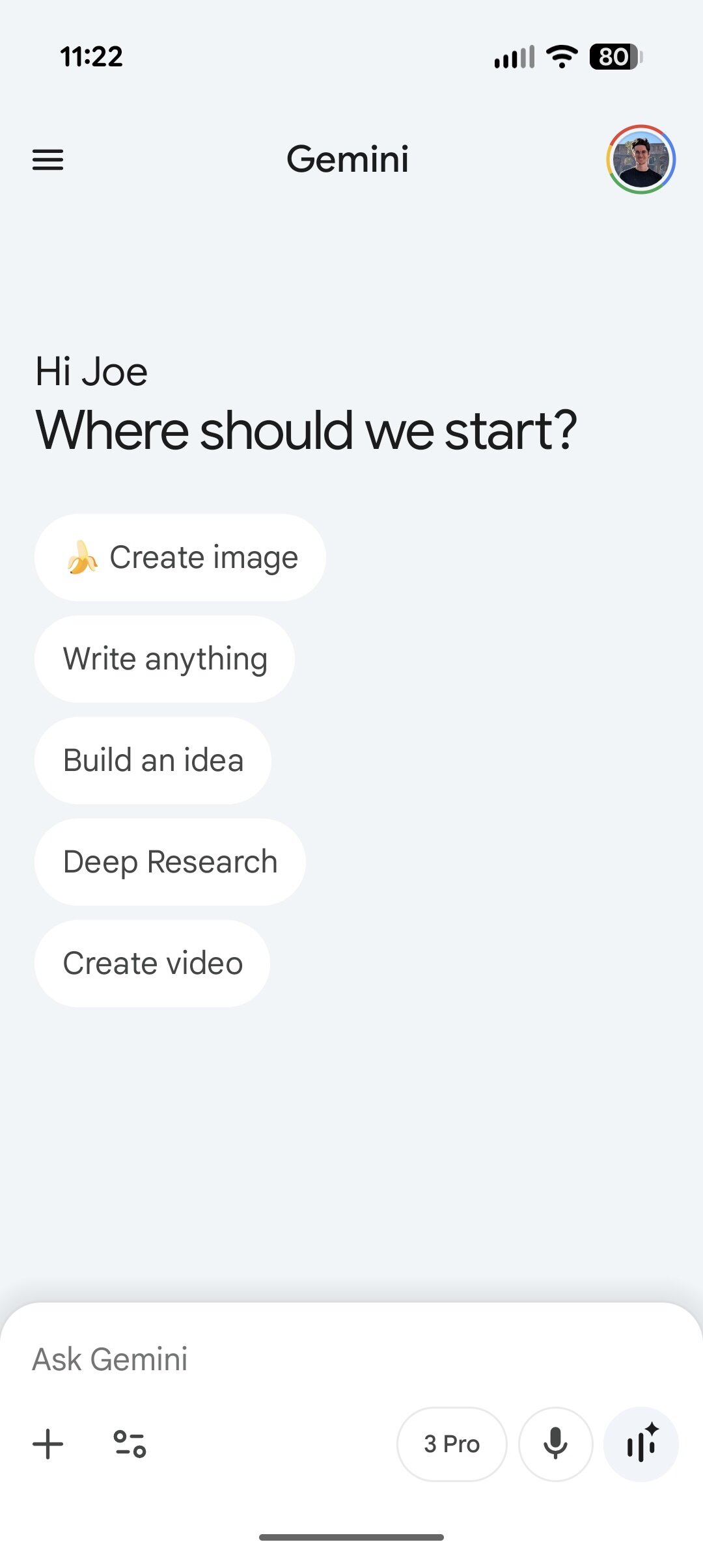 Screenshot of enabling Gemini 3 on Android.