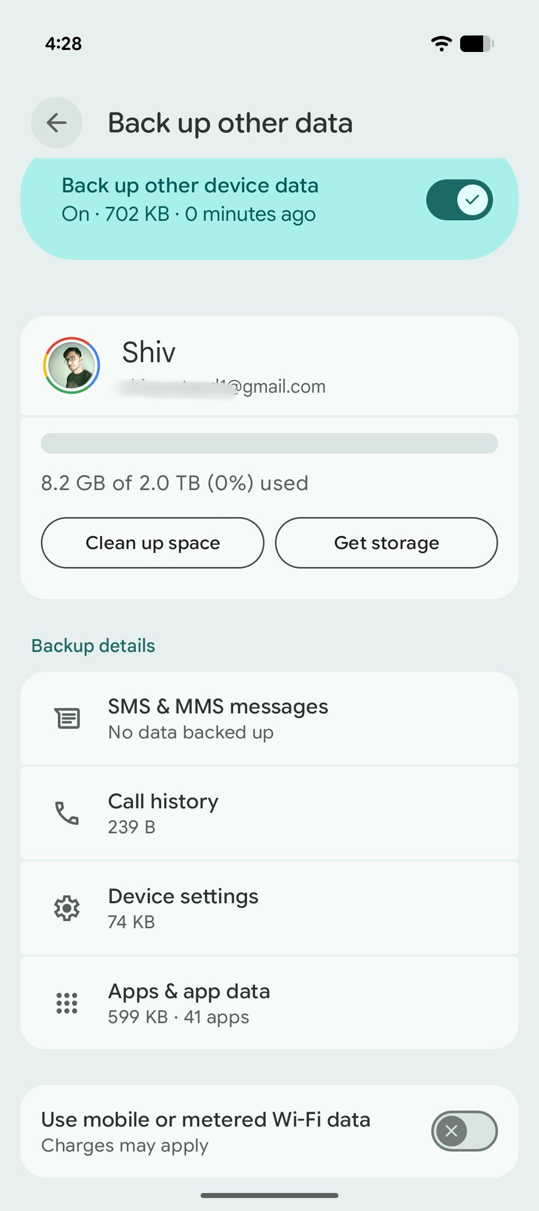 google backups app data 1