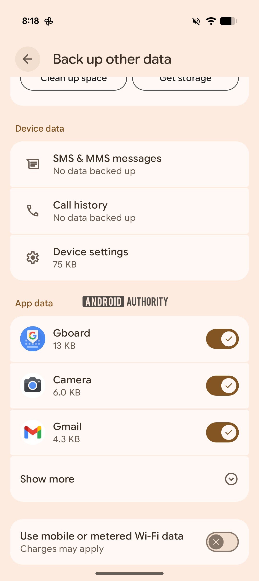 google backups app data 2