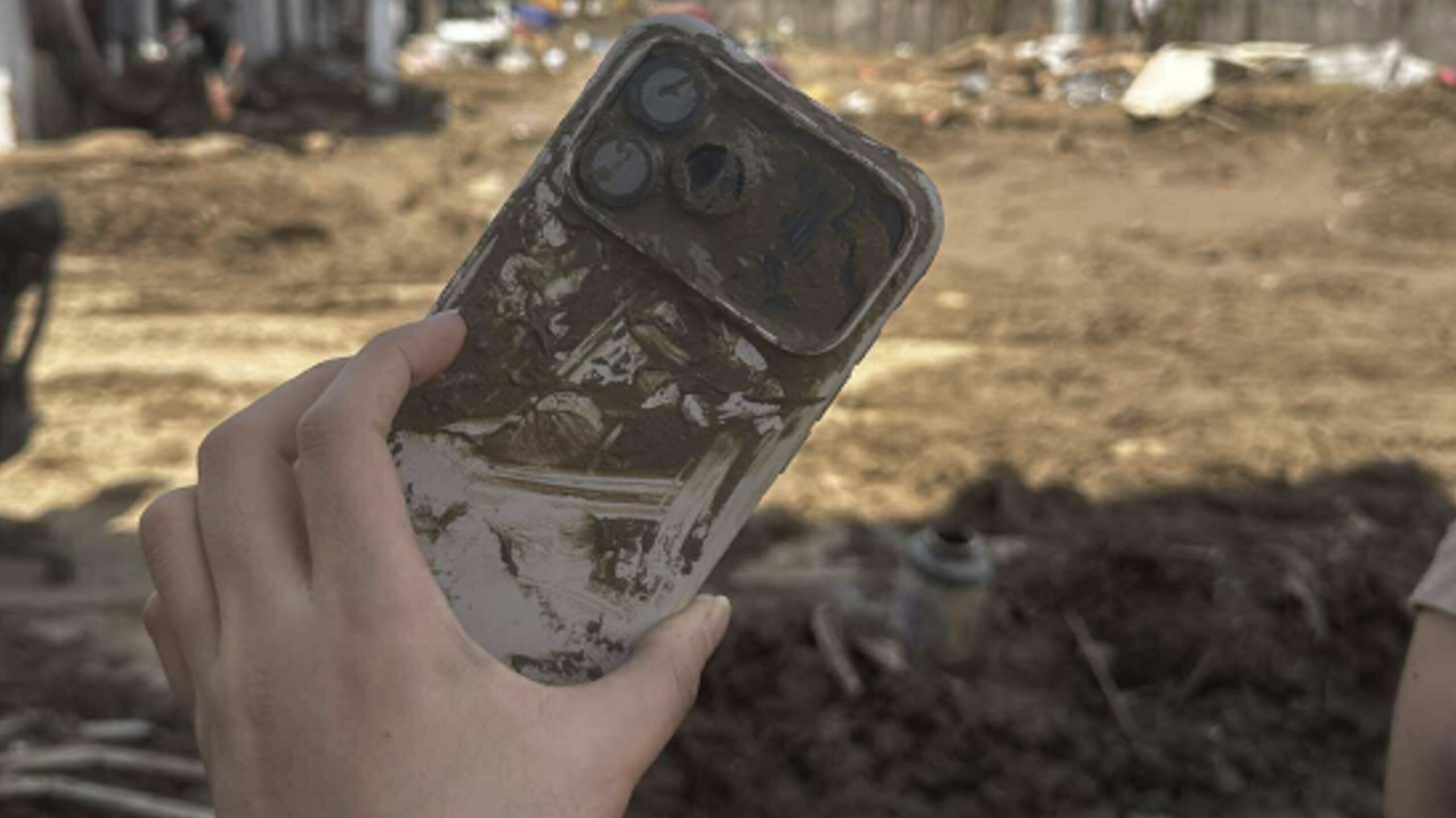 iPhone 17 Pro Max After Flood Feature A user's phone survived a devastating storm.