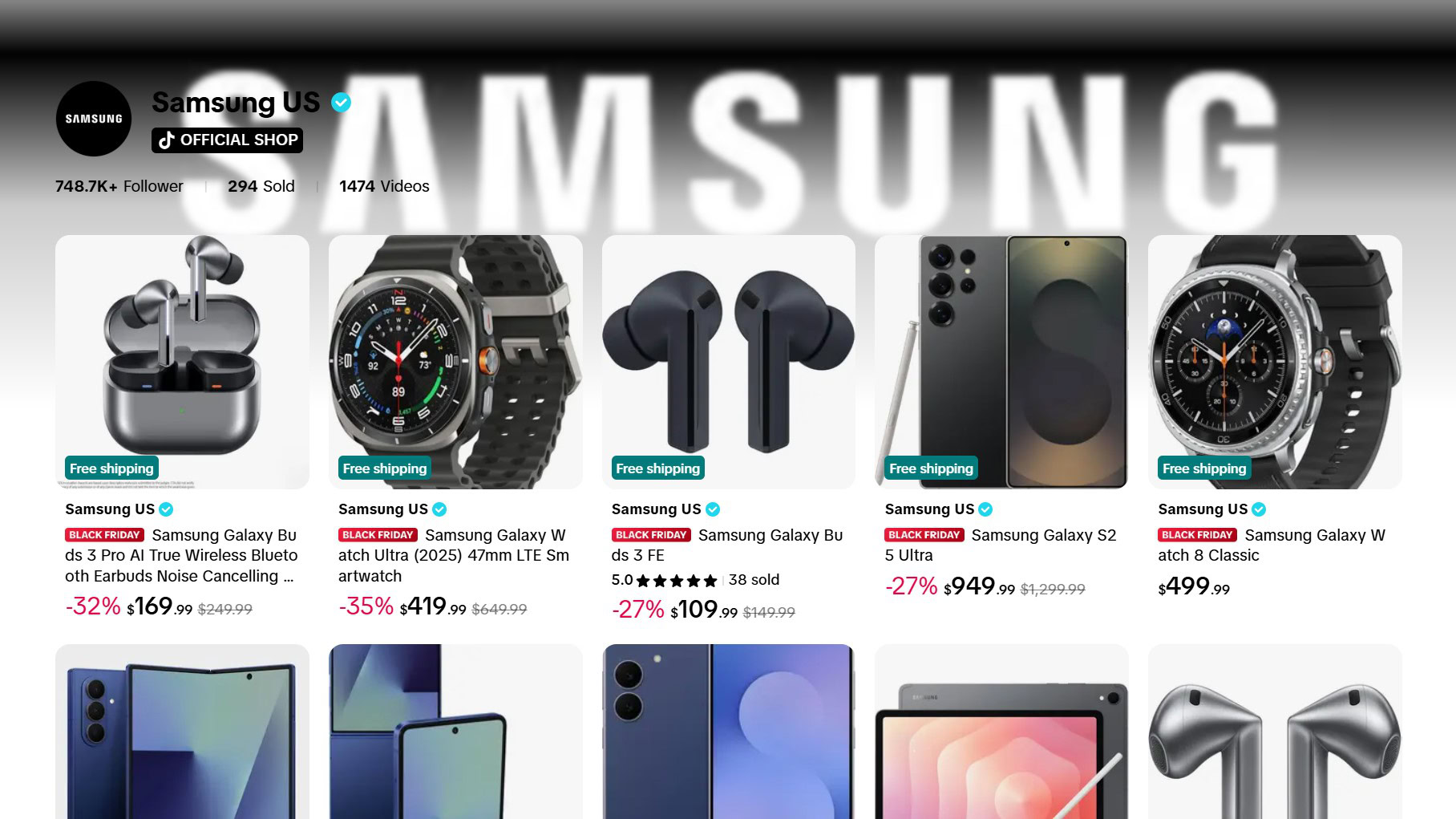 samsung tiktok shop
