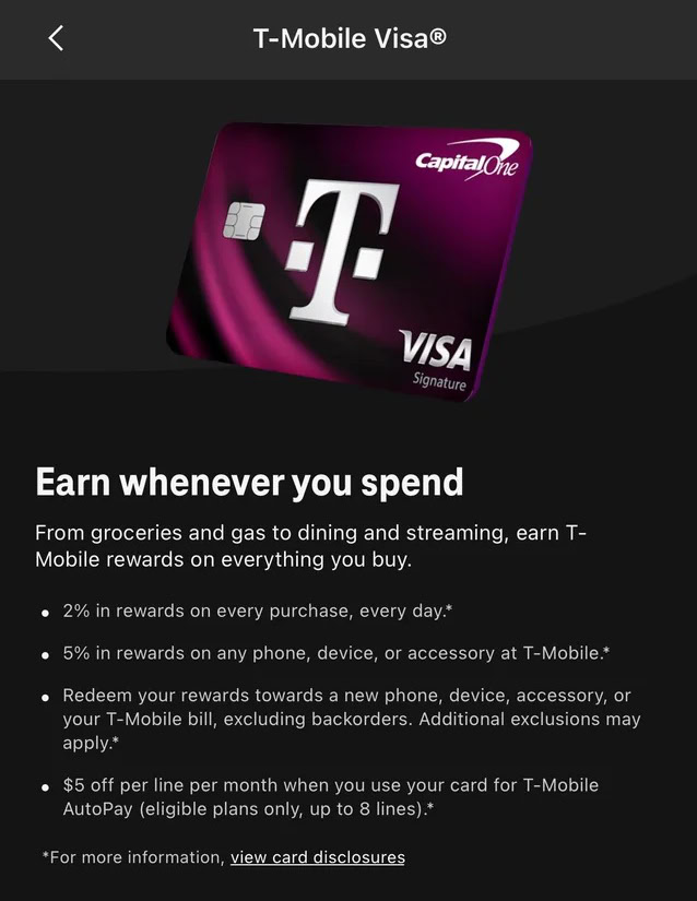 t mobile visa