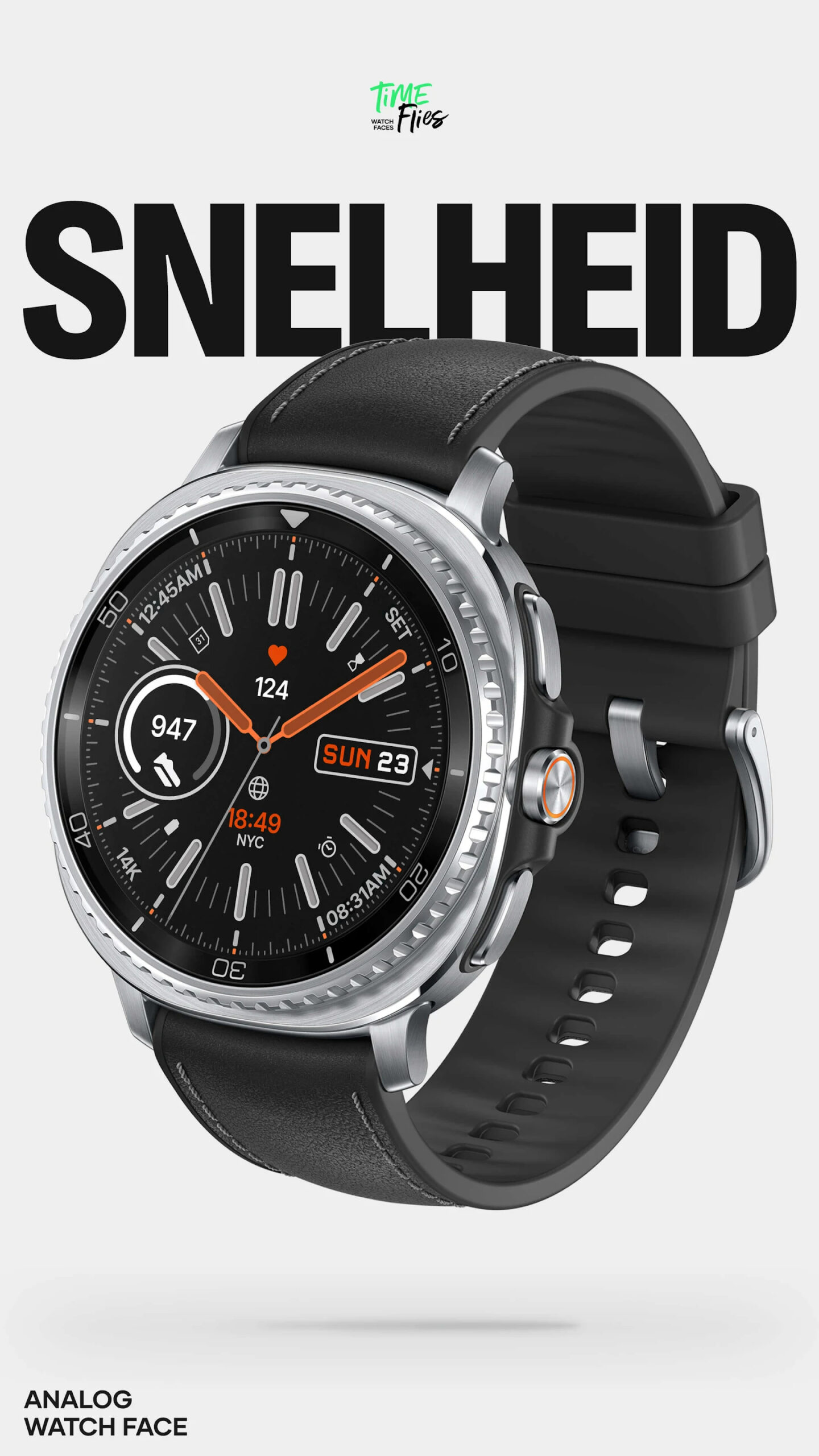 time flies snelheid watchface