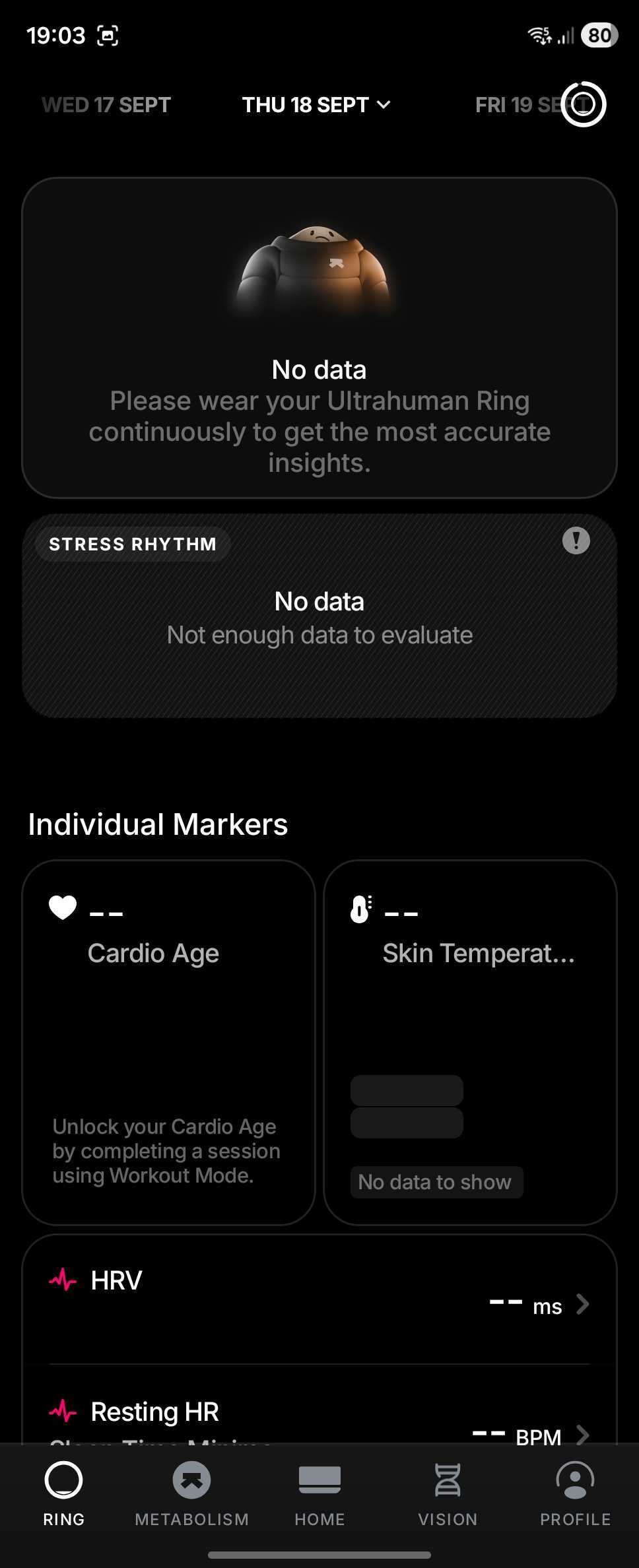 ultrahuman ring air lost data 2