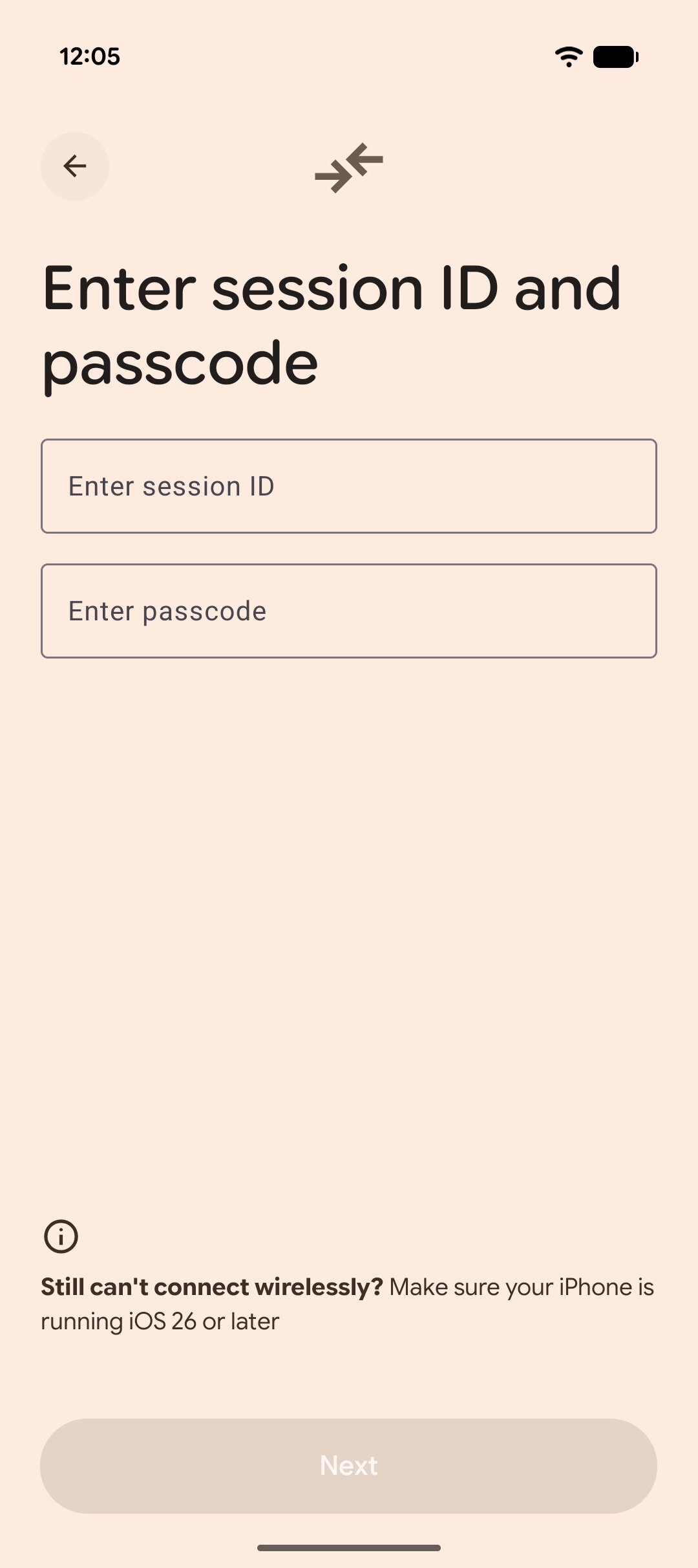 Android iPhone switching new copy data option 3