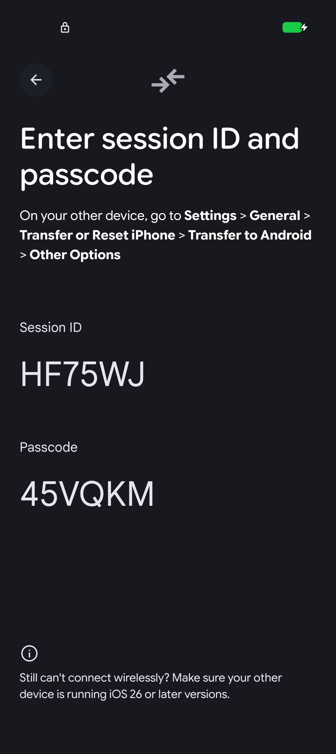 Android iPhone switching new copy data option 4