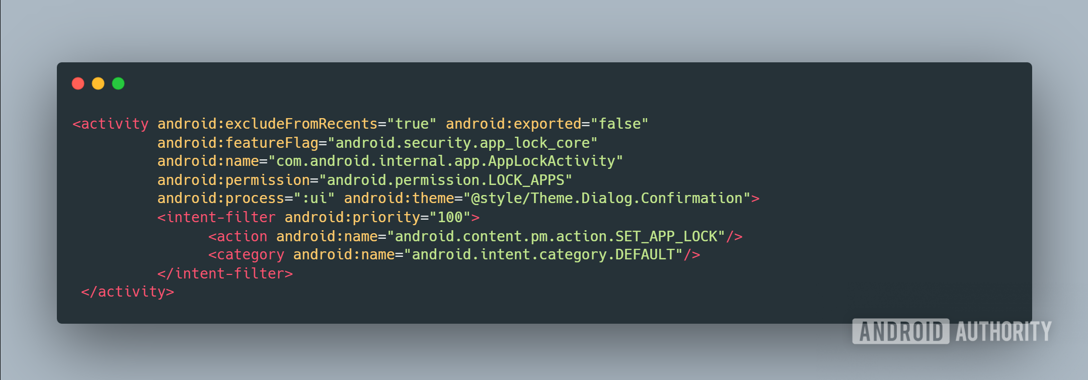 AppLock Activity in 2512 Android Canary release AppLock Activity in 2512 Android Canary release