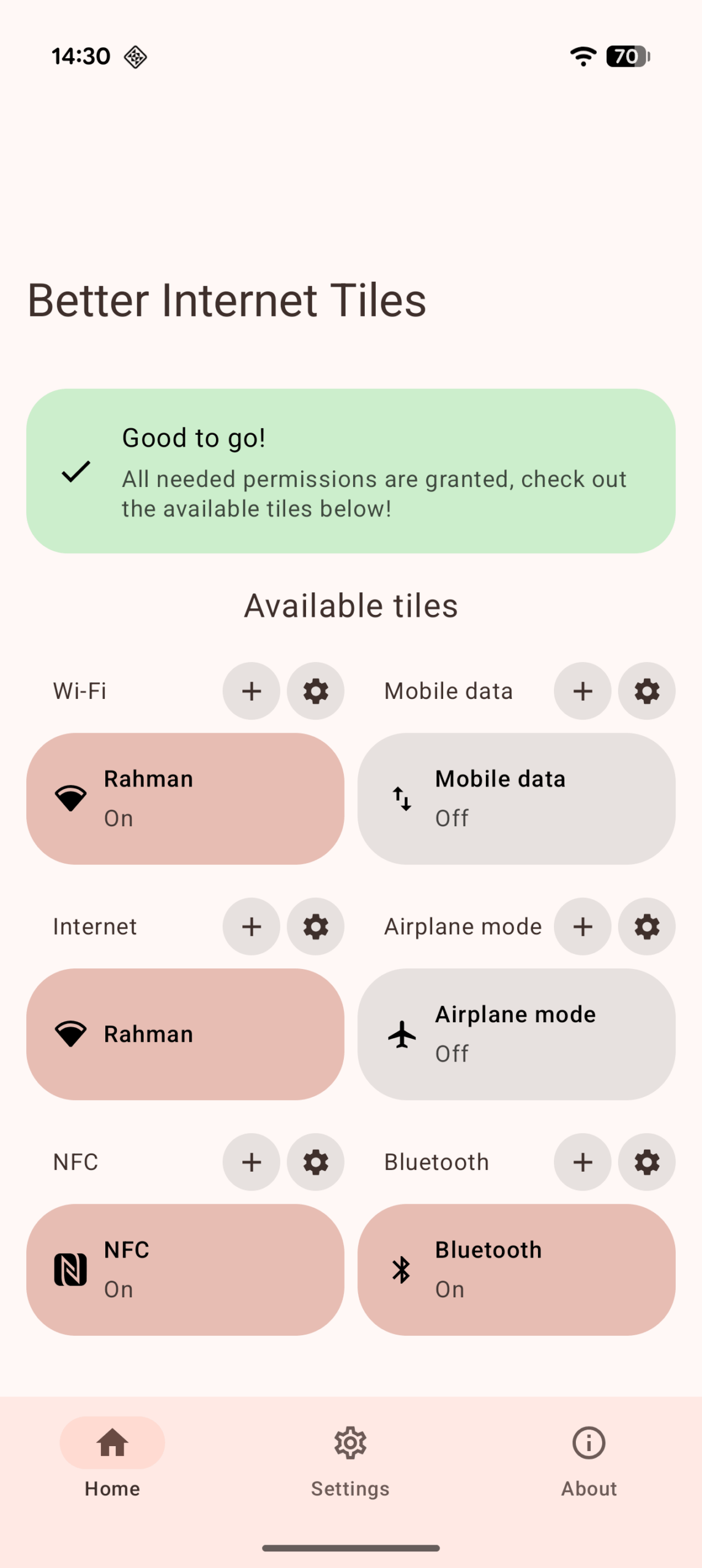 Better Internet Tiles app