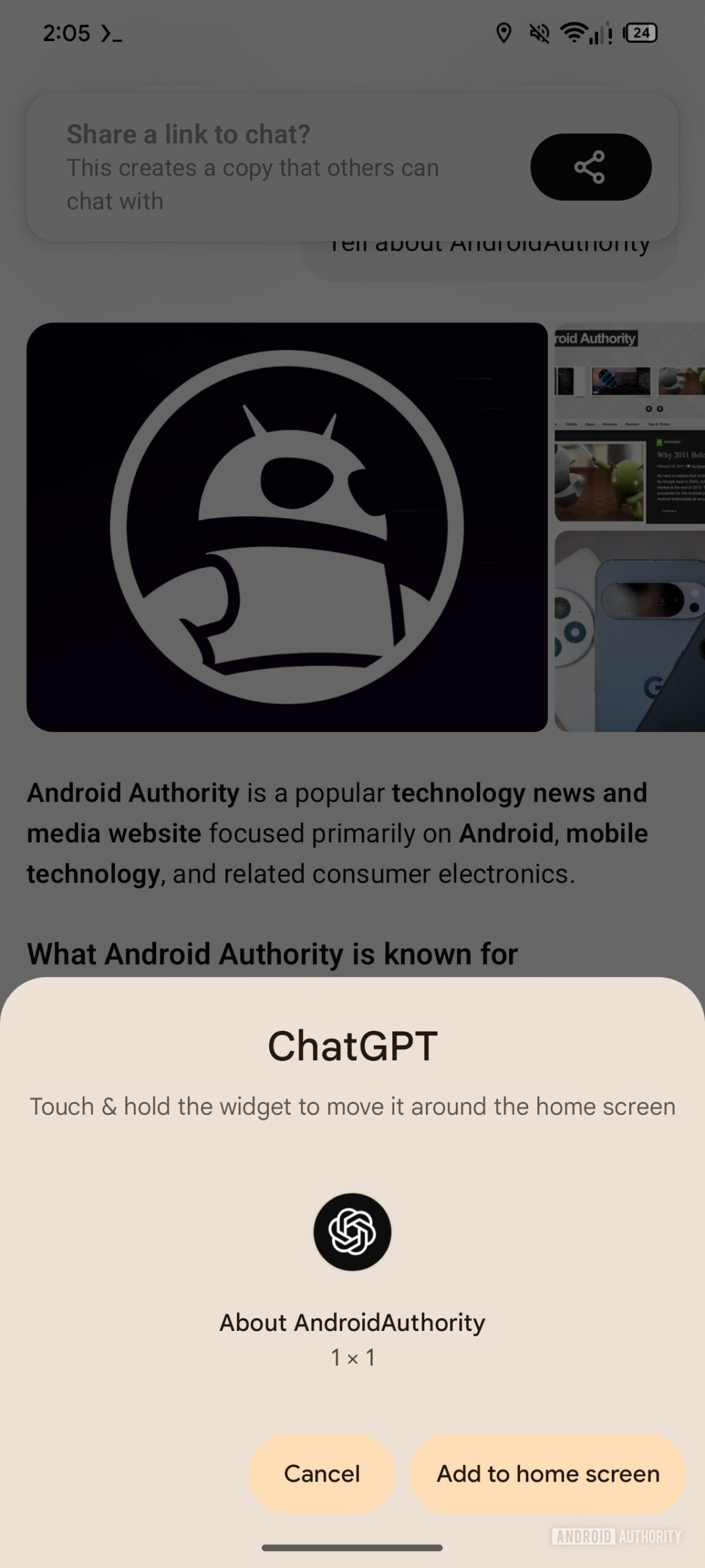 Chatgpt android shortcut 2