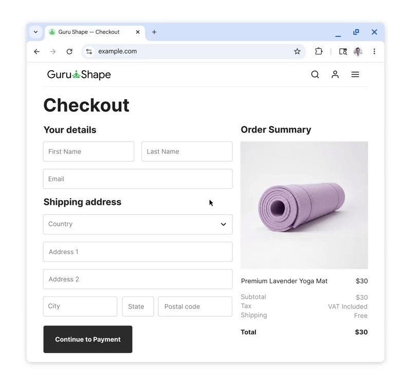 Checkoutinformation chrome Checkoutinformation chrome