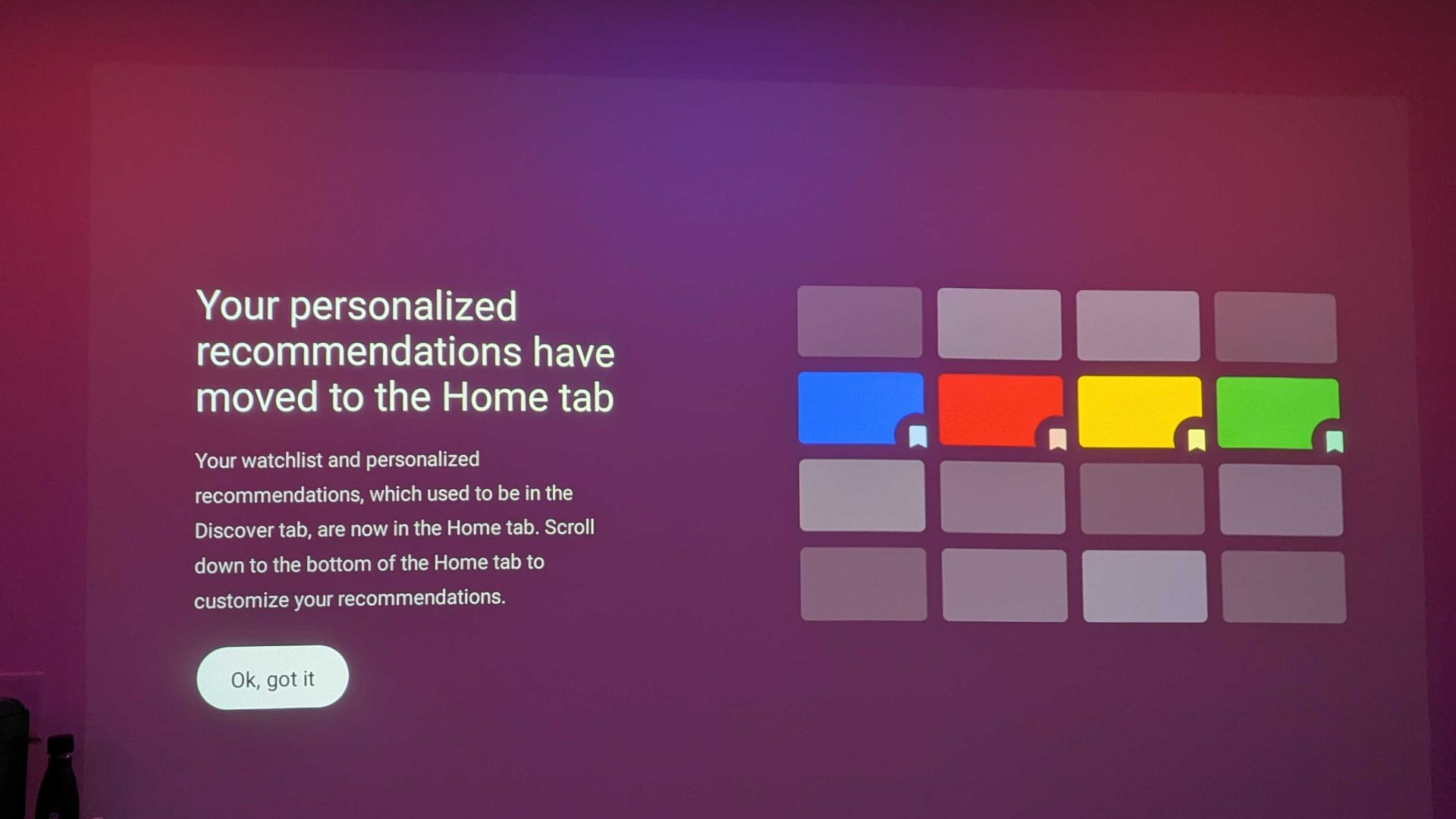 Discover Tab Going Away Android TV