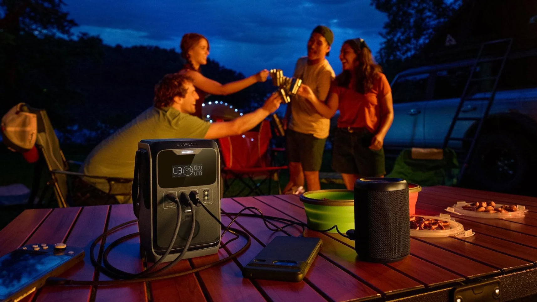 EcoFlow TRAIL 300 DC at party EcoFlow TRAIL 300 DC at party