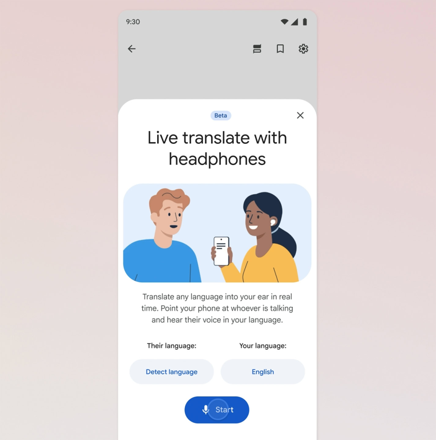 Google Live Translate with headphones Google Live Translate with headphones