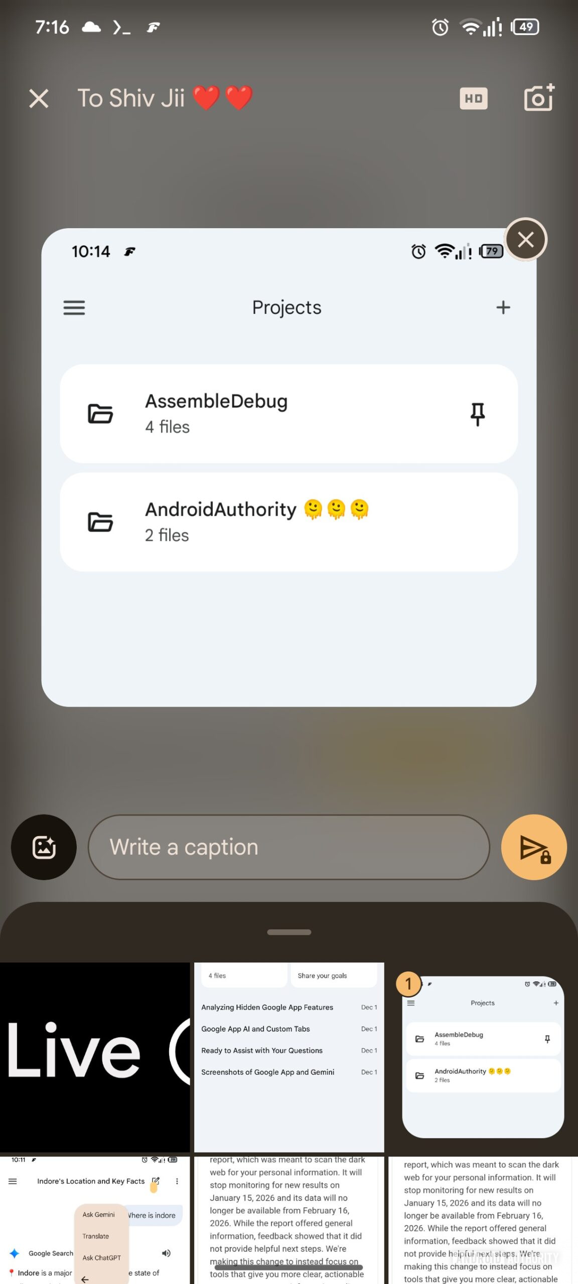 Google Messages Remix Button Attachment Screen Enabled