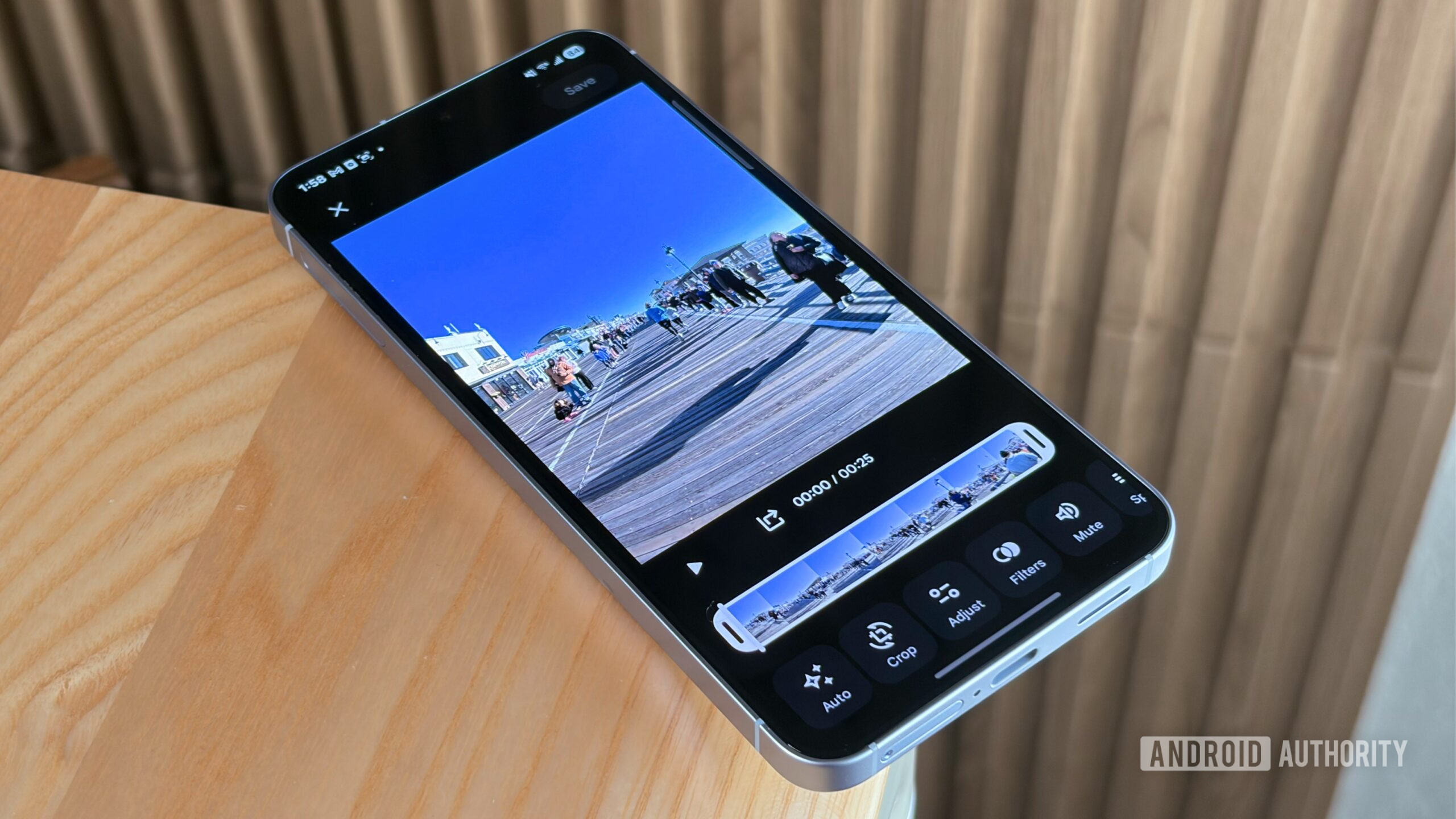Google Photos Video Editor The Google Photos redesigned video editor.