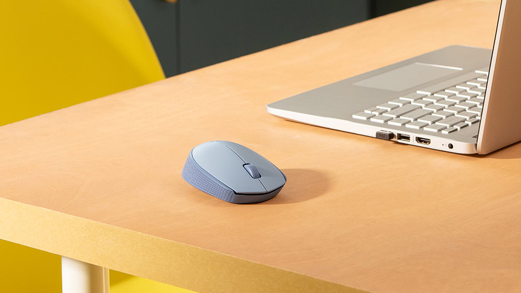Logitech M170 mouse on desk