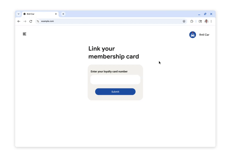 Loyalty Card Example chrome Loyalty Card Example chrome