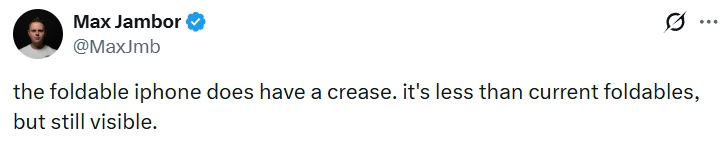 Max Jambor on iPhone Fold crease