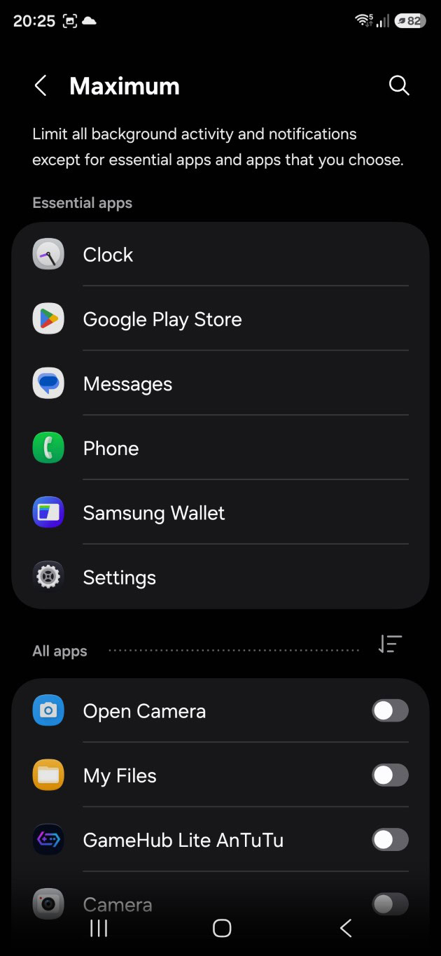 One UI 8 5 Battery Saver Maximum