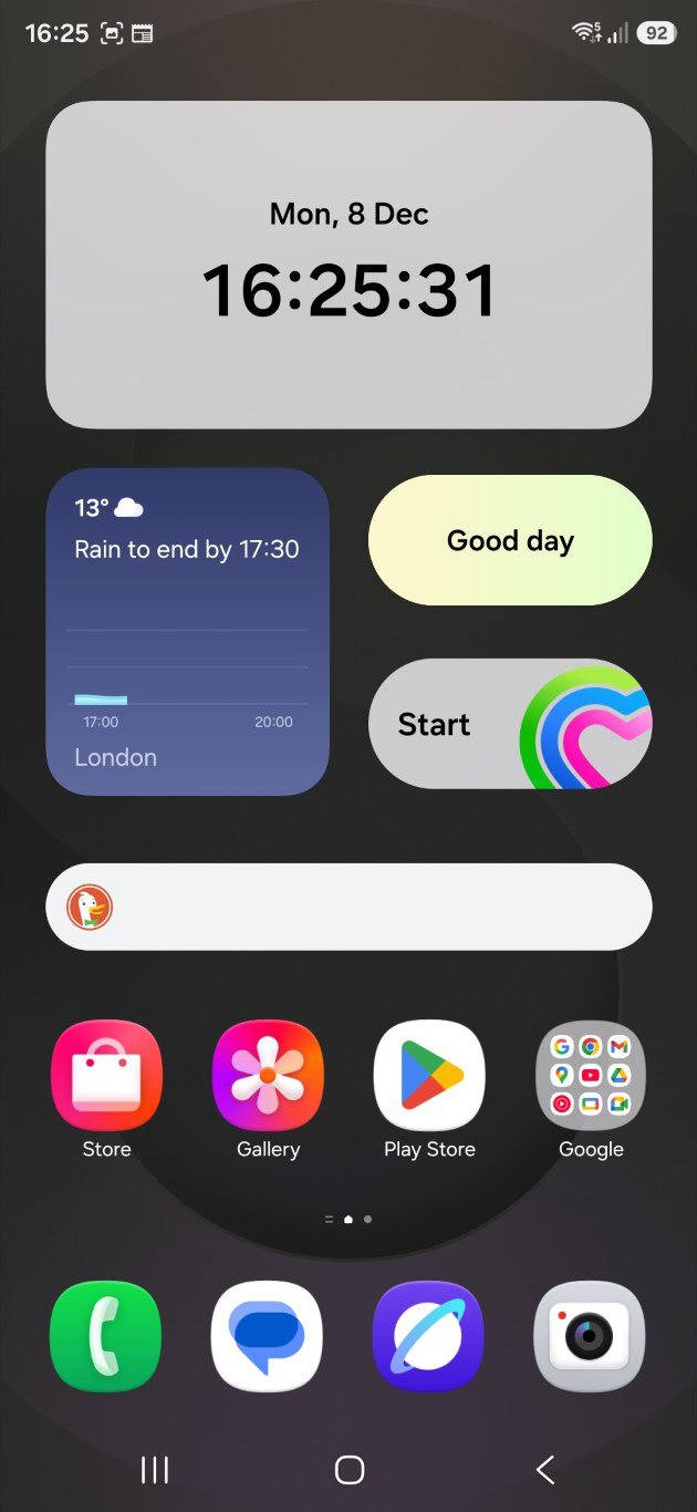 One UI 8 5 homescreen
