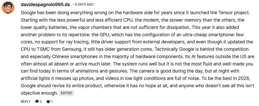 Reader comments on Pixel 11 (3)