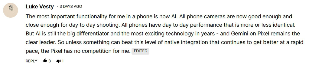Reader comments on Pixel 11