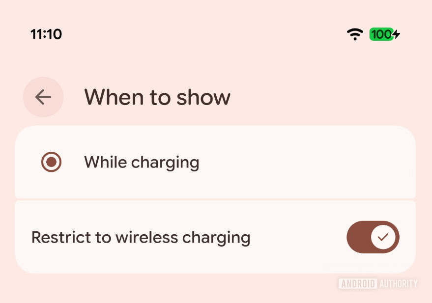 Restrict to wireless charging setting in Android 16 QPR2