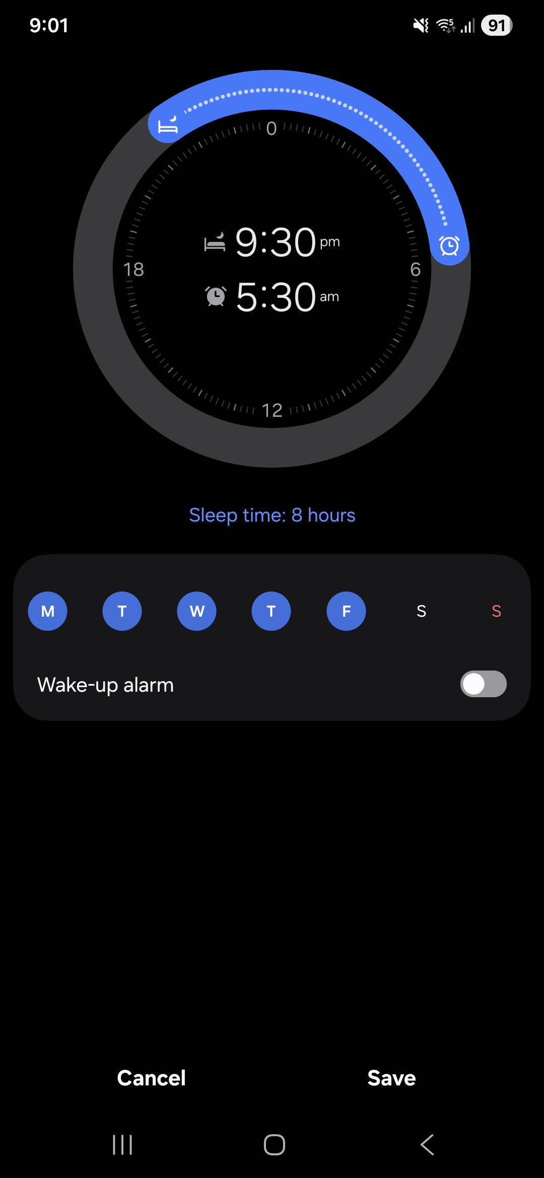 Samsung One UI 8 Alarm Settings