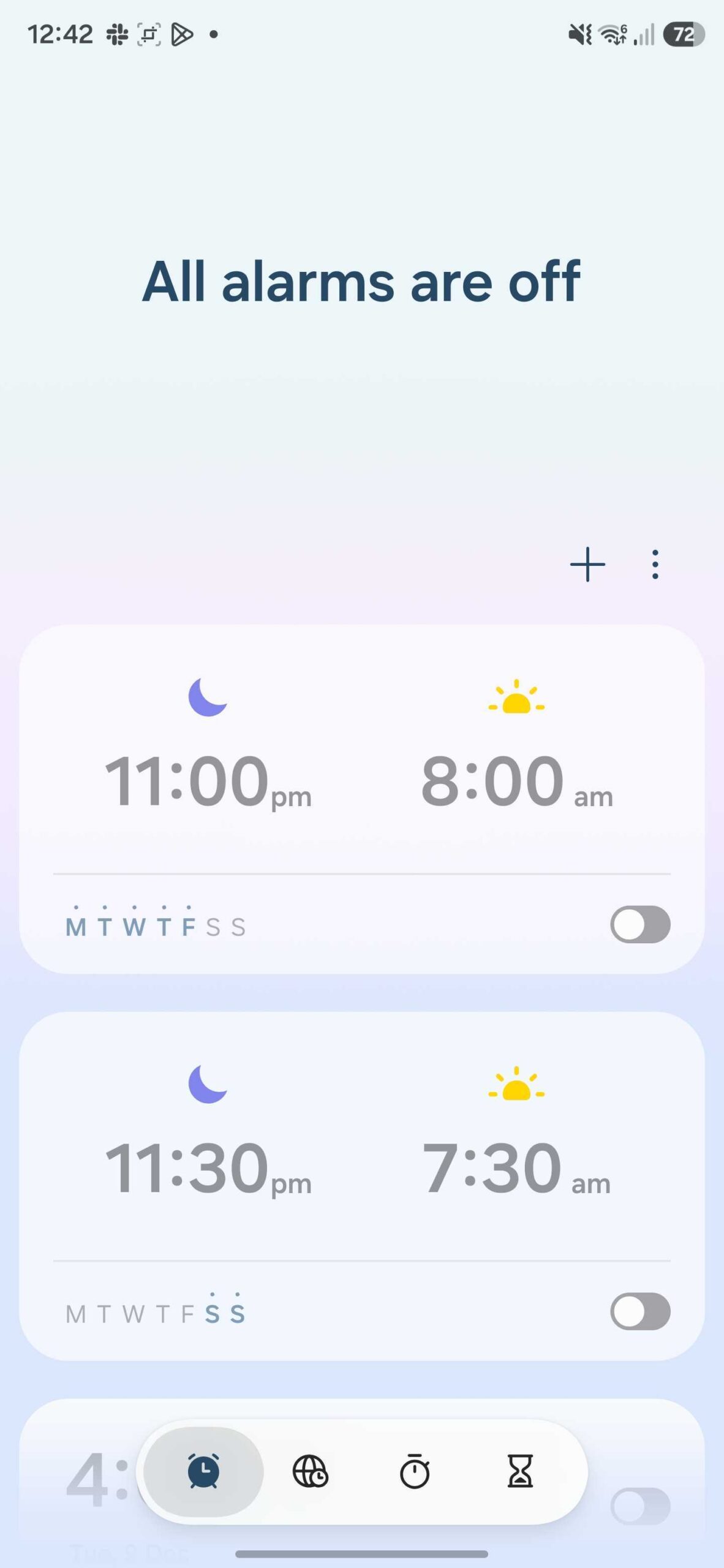 Samsung One UI 8.5 Beta Alarm Tab