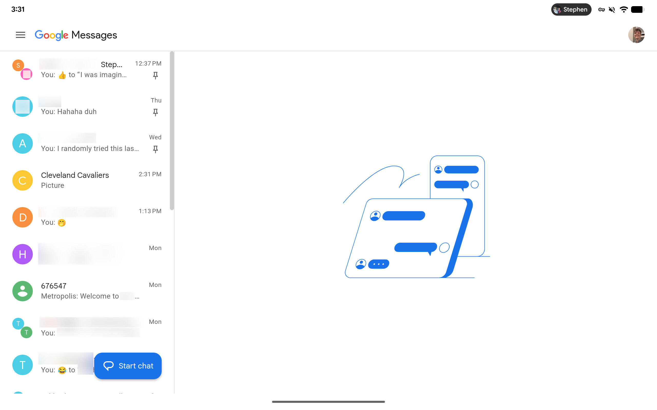 Google Messages for Pixel Tablet Google Messages for Pixel Tablet