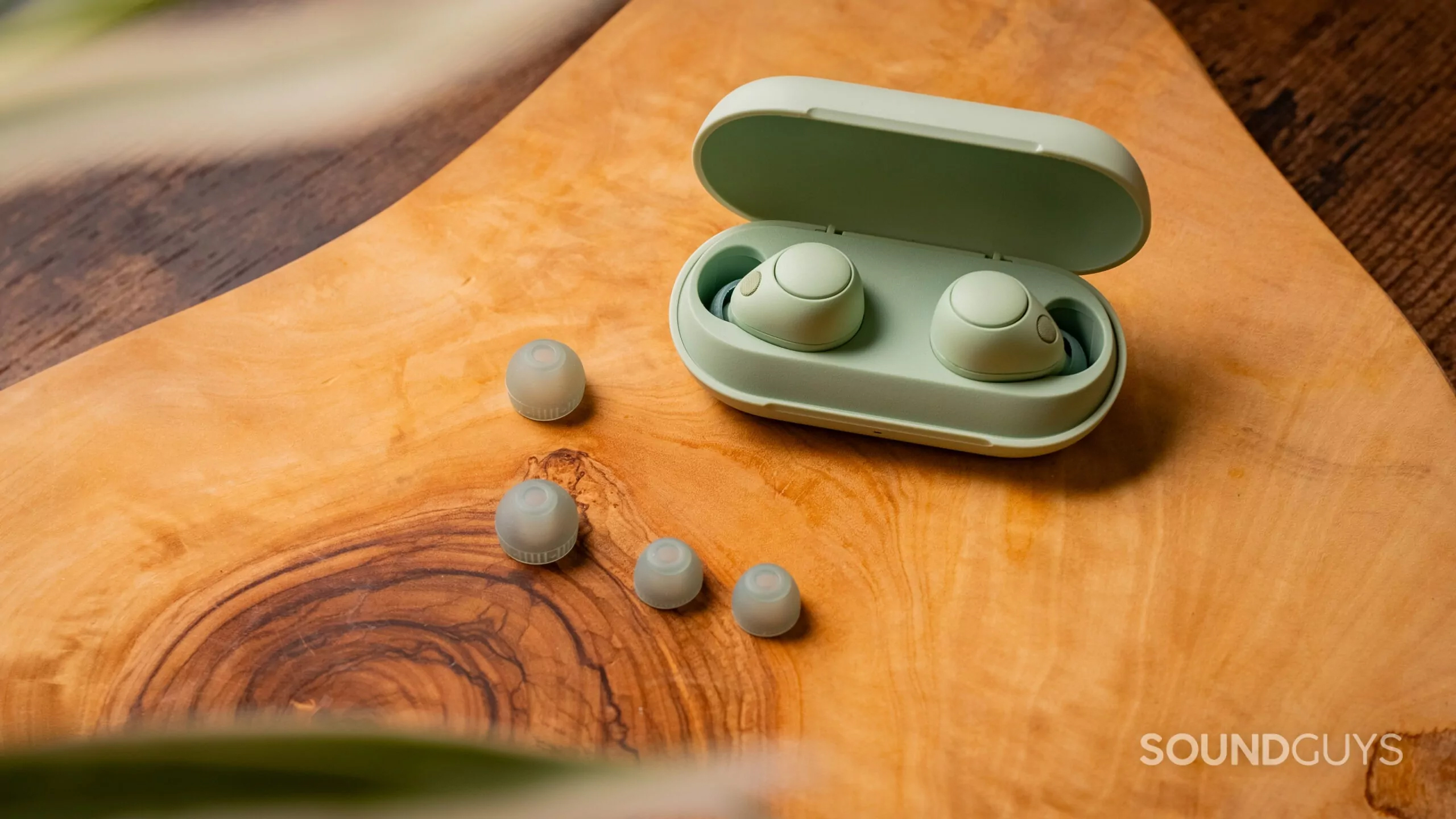 Sony WF C700N on table Sony WF C700N on table