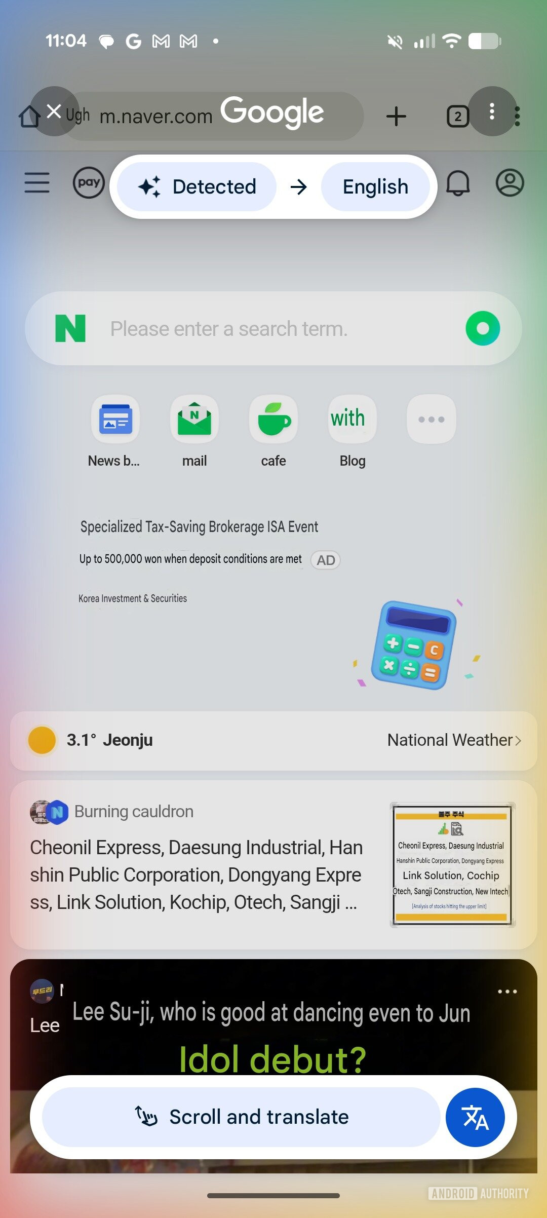 circle to search scroll and translate 2