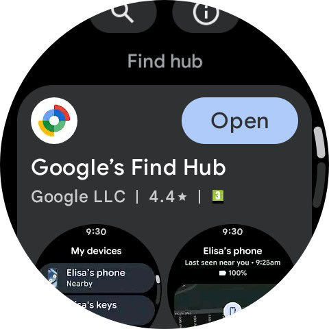 find hub wearos 1