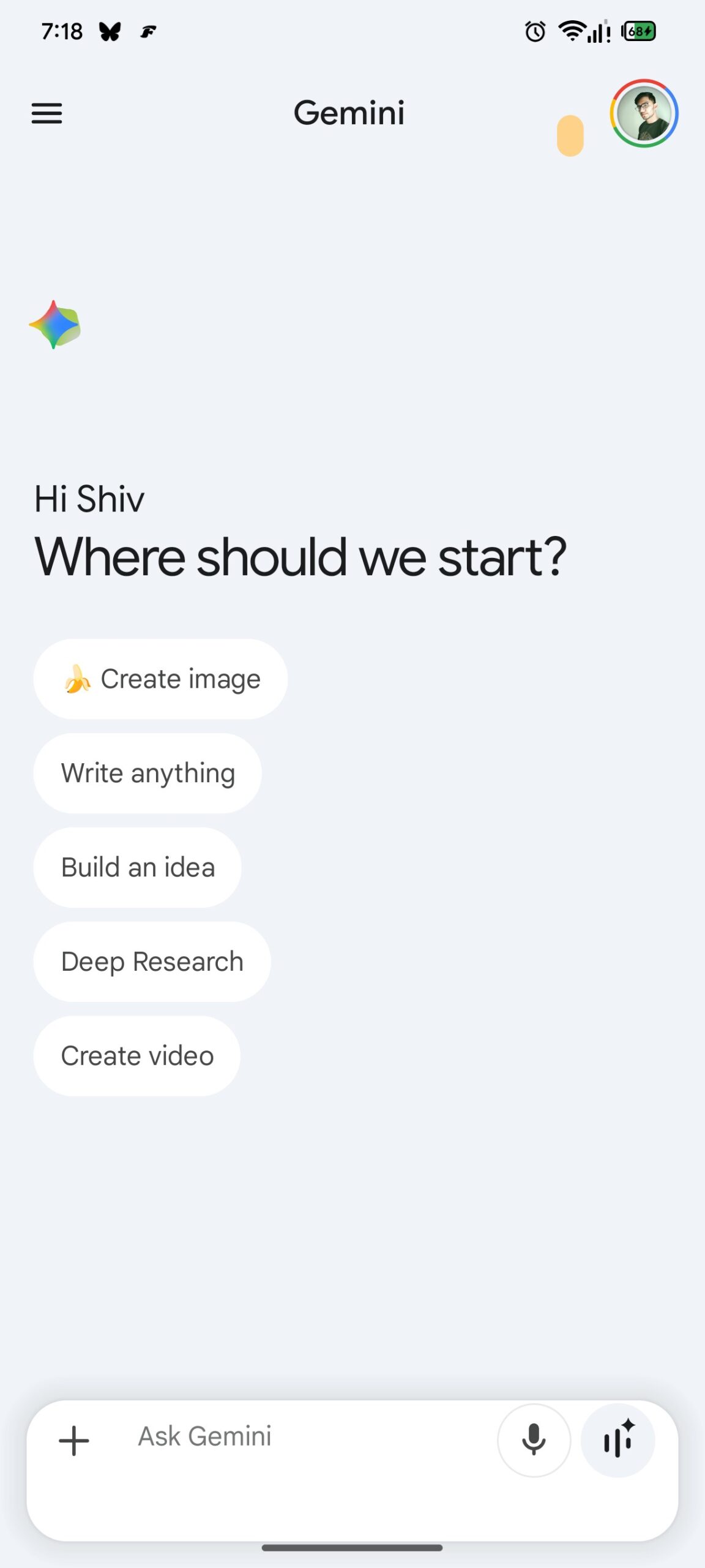 gemini my stuff input 2