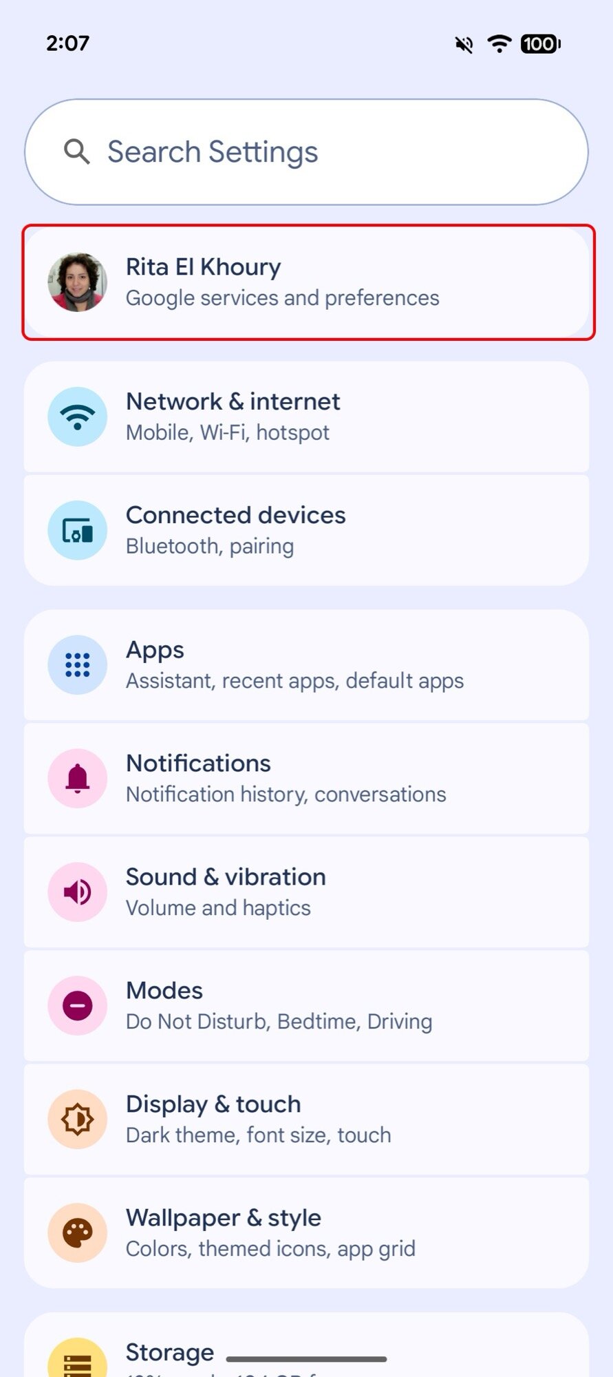 google pixel 9a eras account settings 1 services preferences