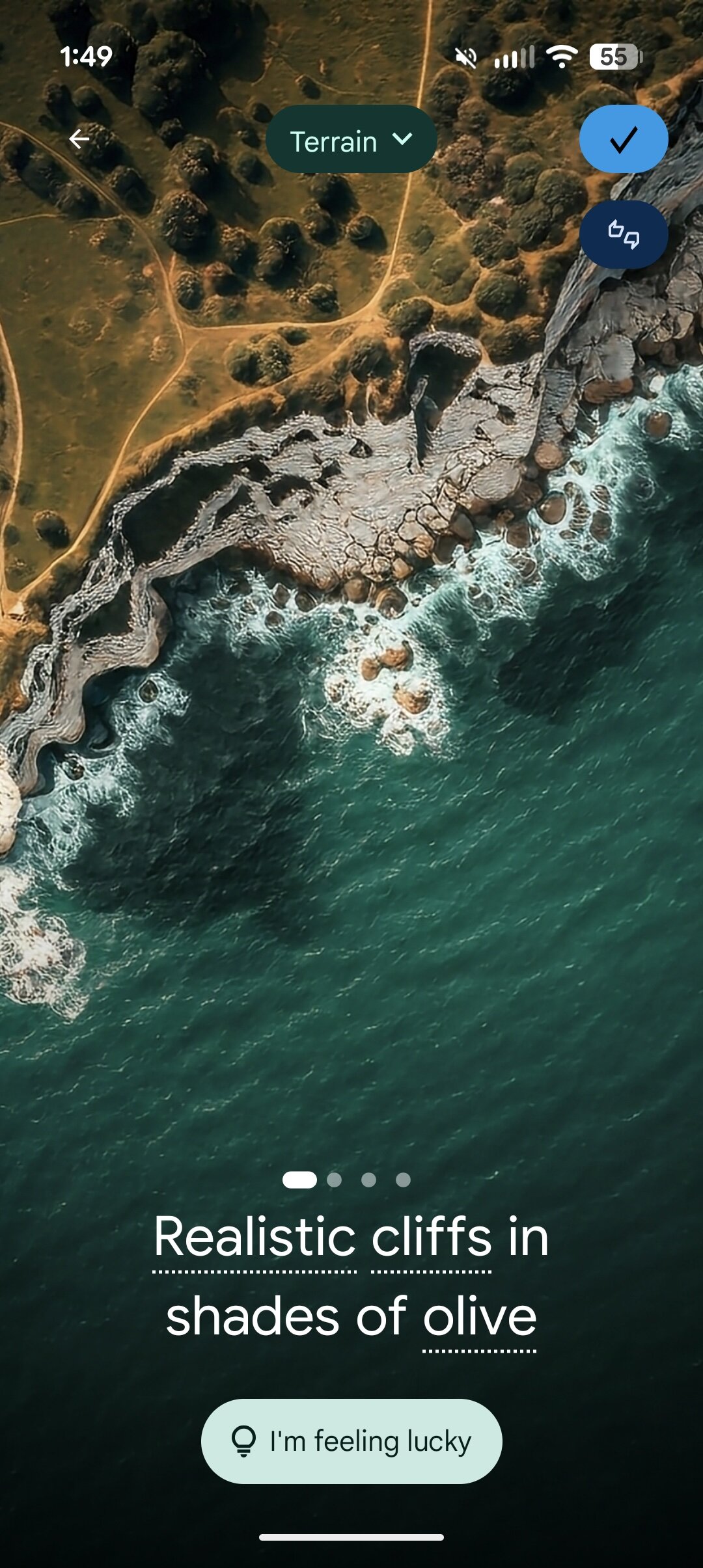 Screenshot of the Google Wallpapers app on a Pixel phone.