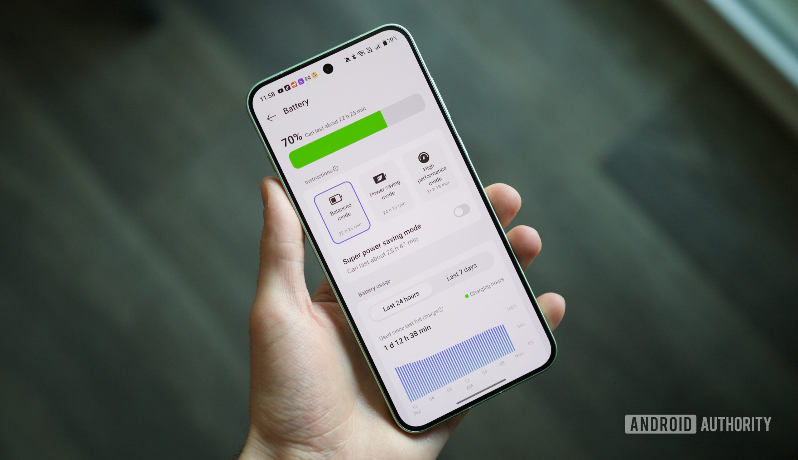 oneplus 15r review 5 Battery page on the OnePlus 15R.